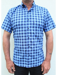 Чоловіча сорочка в клітинку короткий рукав
