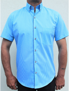 Чоловіча сорочка в полоску короткий рукав