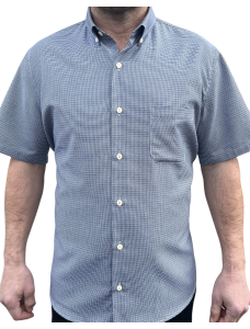 Чоловіча сорочка в клітинку короткий рукав