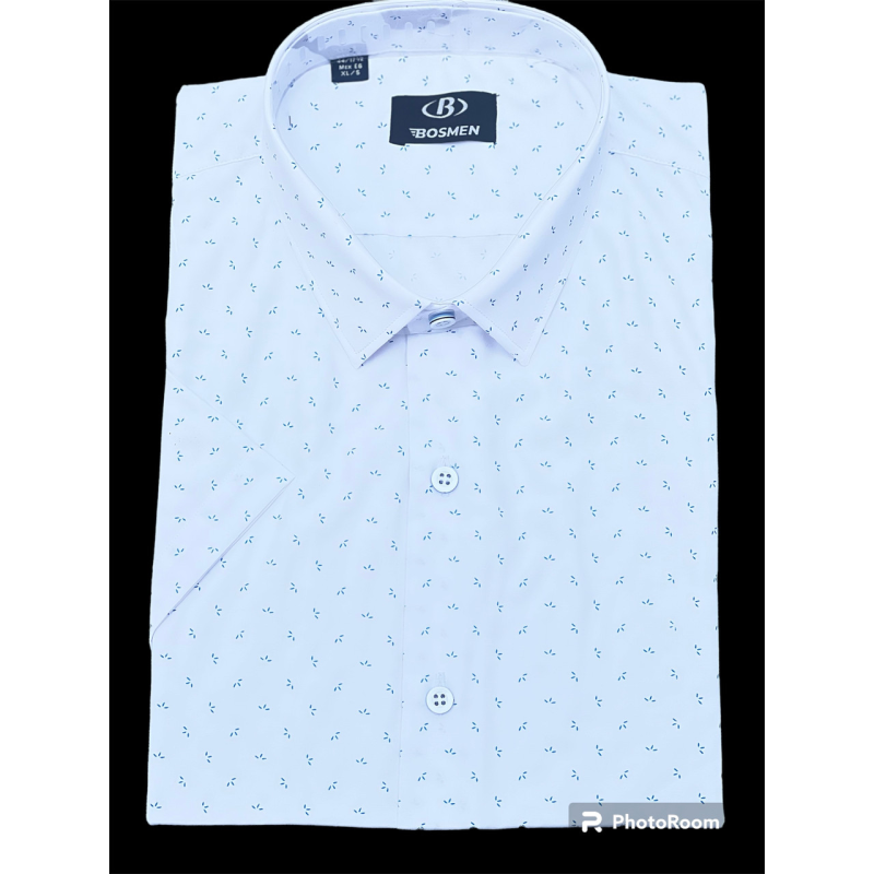 Чоловіча сорочка принт короткий рукав Чоловіча сорочка принт короткий рукав