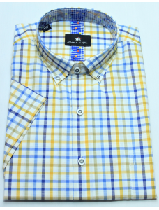 Сорочка чоловіча в клітку короткий рукав