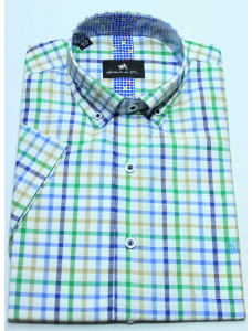 Сорочка чоловіча в клітку короткий рукав