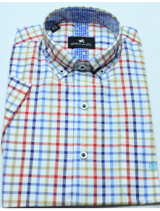 Сорочка чоловіча в клітку короткий рукав