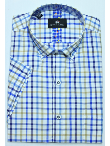 Сорочка чоловіча в клітку короткий рукав