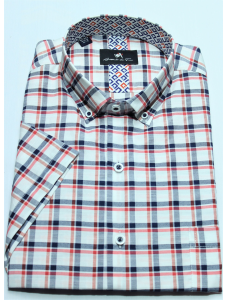 Сорочка чоловіча в клітку короткий рукав