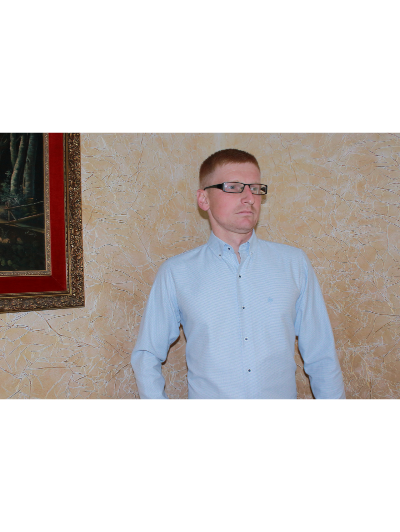 Чоловіча сорочка класична, довгий рукав, голуба Чоловіча сорочка класична, довгий рукав, голуба